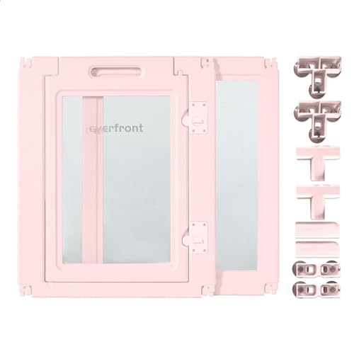 Everfront Transparenter Hunde-Laufstall – einfach zu montieren, langlebiger Kunststoff-Acryl-Hunde-Laufstall – Hunde-Laufstall für den Innenbereich, Welpenlaufstall, Katzenlaufstall von everfront