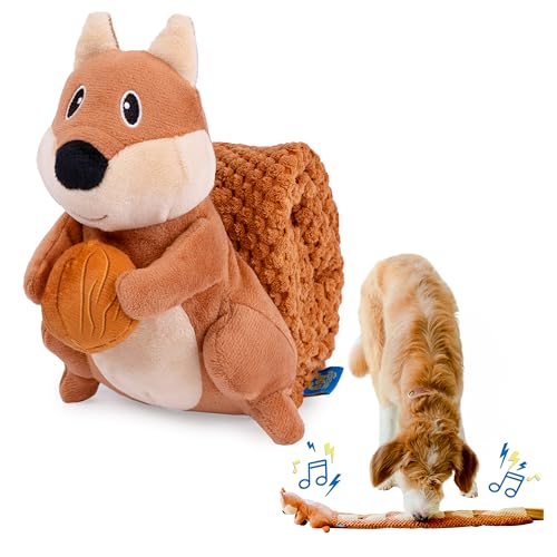 everyday joy Hundespielzeug mit quietschendem weichem Plüsch-Kauspielzeug für kleine mittelgroße Hunde, interaktiver Spielkumpel mit knisterndem Geräusch, Eichhörnchen everyday joy Hundespielzeug mit quietschendem weichem Plüsch-Kauspielzeug für kleine mittelgroße Hunde, interaktiver Spielkumpel mit knisterndem Geräusch, Eichhörnchen von everyday joy