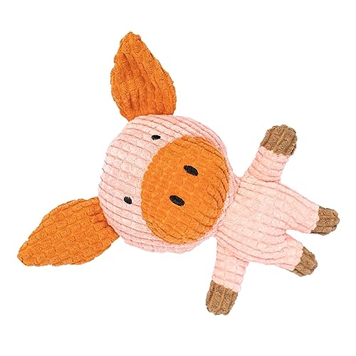 evhooe Pet Chew Toy Soft Stuffed Animal Chew Toy NonBite Squeak Toy Interactive Anxiety Relief Toy for Dogs and Cats (Roseate Pig) von evhooe