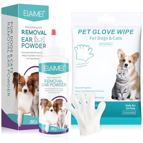 Ohrenreiniger Hund, Handschuhtücher für Haustiere, Pulver zur Enthaarung von Hundeohren, Waschhandschuh Hund, Ohrreiniger Reinigungstücher für Hund und Katze, Reinigt das Haar Ohrenreiniger Hund, Handschuhtücher für Haustiere, Pulver zur Enthaarung von Hundeohren, Waschhandschuh Hund, Ohrreiniger Reinigungstücher für Hund und Katze, Reinigt das Haar von exatta