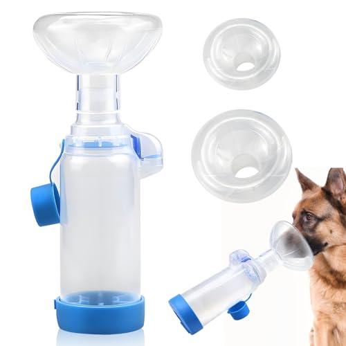 exatta Inhalator-Abstandshalter für Katzen und Hunde,Pet Inhalator Spacer mit 2 Größen Masken Katzen Hunde,Aerosolkammer Handinhalator-Abstandshalter von exatta