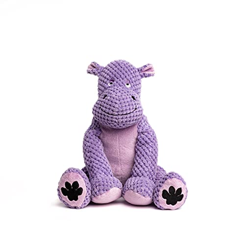 fabdog Floppies Hundespielzeug aus Plüsch, niedliches und langlebiges Quietschspielzeug für Welpen und alle Rassen, ideales Haustiergeschenk, kleines Nilpferd von fabdog