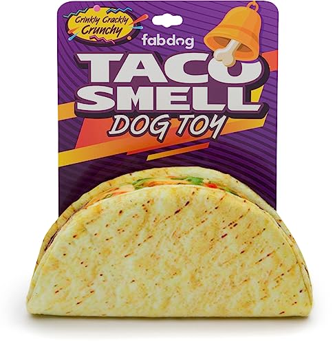 fabdog Foodie Hundespielzeug - Lustiges quietschendes Hundespielzeug für alle Rassen - Plüsch-Hundespielzeug mit Quietschspielzeug ideal als Geburtstagsgeschenk | Spielzeug zum Thema Essen für Hunde | von fabdog