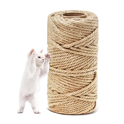 FACAIO Sisalseil für Kratzbaum, Natur Sisal Seil, Mehrzweckseil Seil Sisal, Sisalseil 6 mm, Natursisalseil für Kratzbäume, Seil 6MM X 40M Natural sisalseil Katzenbaum FACAIO Sisalseil für Kratzbaum, Natur Sisal Seil, Mehrzweckseil Seil Sisal, Sisalseil 6 mm, Natursisalseil für Kratzbäume, Seil 6MM X 40M Natural sisalseil Katzenbaum von facaio