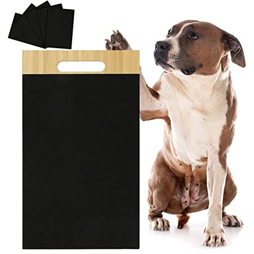 Hunde-Kratzblock - Kratzbretter aus Holz für Hunde und Katzen mit ergonomischem Griff - Auswechselbare Sandpapier-Kratzbretter für Haustiere Fanelod von fanelod