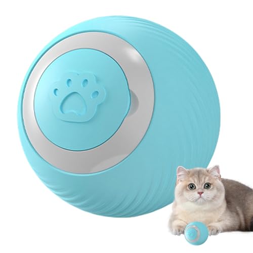 Interaktives Katzenspielzeug – Katzenballspielzeug | Interaktiver Katzenball | Katzenspielzeug Automatisch Beweglicher Ball | USB Wiederaufladbare Bunte Beleuchtung Interaktives Spielzeug für Katzen | von fanelod