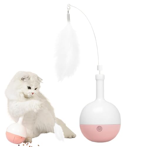 Interaktives Katzenspielzeug für Indoor-Katzen – bewegliches Indoor-Spielkamerad-Ball-Spielzeug, automatisch, multifunktional, intelligent, interaktives Kätzchen-Spielzeug für gelangweilte von fanelod