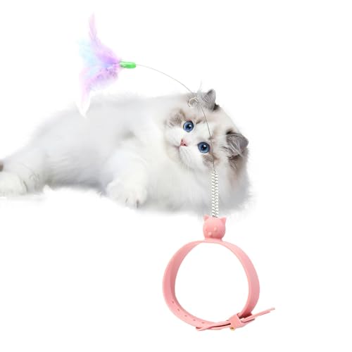 Katzenspielzeug mit Federn und Stock, Katzenzauberstab, Nettes interaktives Katzenspielzeug für den Innenbereich mit gummiertem verstellbarem Kragen, Katzenneckerstab, bequemes Katzenspielzeug Katzenspielzeug mit Federn und Stock, Katzenzauberstab, Nettes interaktives Katzenspielzeug für den Innenbereich mit gummiertem verstellbarem Kragen, Katzenneckerstab, bequemes Katzenspielzeug von fanelod