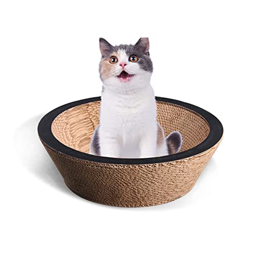 Kratzbrett für Katzen | Großer Katzenkratzer mit schwarzem Rand und Katzenminze - Langlebiges interaktives Spielzeug für das Training von Haustierkätzchen, Festgeschenke für Haustiere zu Fanelod von fanelod
