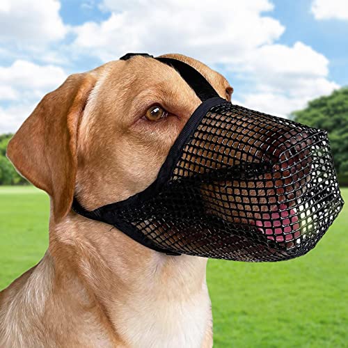 Maulkorb für Hunde, weicher Maulkorb mit Netzbeschichtung, weicher Maulkorb, vollständig bedeckt mit verstellbaren Riemen, atmungsaktiv, um Beißen, Bellen, Kauen, Essen, Lecken zu verhindern Maulkorb für Hunde, weicher Maulkorb mit Netzbeschichtung, weicher Maulkorb, vollständig bedeckt mit verstellbaren Riemen, atmungsaktiv, um Beißen, Bellen, Kauen, Essen, Lecken zu verhindern von fanelod