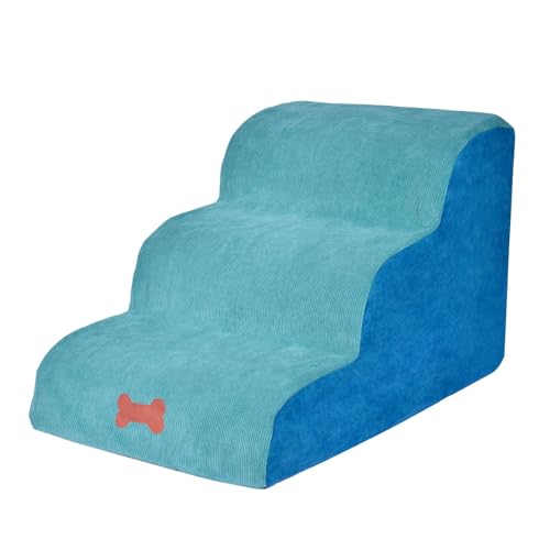 Pet Steps Hundetreppe für kleine Hunde, 3 Stufen Hundetreppe, Hundetreppe, Hundetreppe, Gefälle für Bettcouch, hochdichte Schaumstoff-Haustiertreppe, damit Hunde ins Bett gelangen Pet Steps Hundetreppe für kleine Hunde, 3 Stufen Hundetreppe, Hundetreppe, Hundetreppe, Gefälle für Bettcouch, hochdichte Schaumstoff-Haustiertreppe, damit Hunde ins Bett gelangen von fanelod
