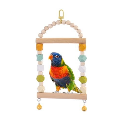 fanelod Sittichspielzeug für Käfig, Vogelschaukel, Sittichschaukel, Vogelspielzeug für Wellensittiche, Kletterleitern, Spielzeug für Sittiche, Papageienschaukel, Vogelkäfigzubehör, Sitzstangenständer fanelod Sittichspielzeug für Käfig, Vogelschaukel, Sittichschaukel, Vogelspielzeug für Wellensittiche, Kletterleitern, Spielzeug für Sittiche, Papageienschaukel, Vogelkäfigzubehör, Sitzstangenständer von fanelod