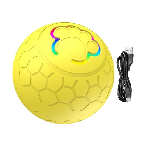 Smart Cat Ball Spielzeug, Interaktives Katzenspielzeug für Indoor-Katzen, Automatischer 360° Rotierender Katzenspielzeug-Ball, Wasserdichtes Interaktives Katzen-Hundespielzeug, Touch-Aktiviertes von fanelod