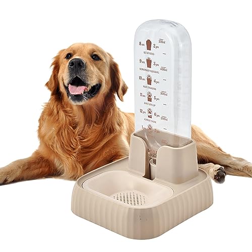 fanelod Hundewasserspender - Wasserspender für Hunde und Katzen | Automatischer Siphon-Nachfüllnapf für Haustiere mit Waage, kein verschütteter Wasserbrunnen für zu Hause von fanelod