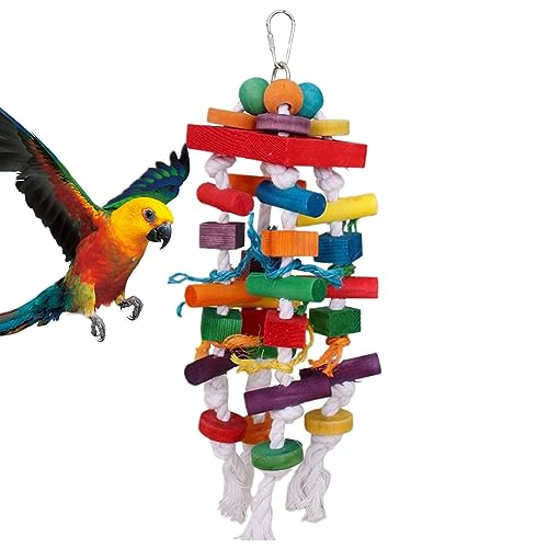 fanelod Papageienkäfig Beißspielzeug – Holzbeißkäfig Vogel Papageienspielzeug – verschleißfester Holzblock für Vögel, Papageien, Spielzeug für Vögel, Nymphensittiche, mittelgroße Papageien, kleine fanelod Papageienkäfig Beißspielzeug – Holzbeißkäfig Vogel Papageienspielzeug – verschleißfester Holzblock für Vögel, Papageien, Spielzeug für Vögel, Nymphensittiche, mittelgroße Papageien, kleine von fanelod