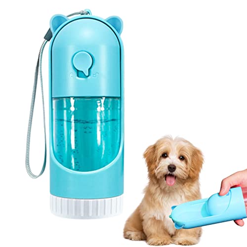 fanelod Tragbare Wasserflasche für Hunde, Einziehbarer, auslaufsicherer Spender für Wasserflaschen, 220-ml-Wassernapf für Hunde und Katzen mit Aktivkohlefilter für Welpen, Autoreisen von fanelod