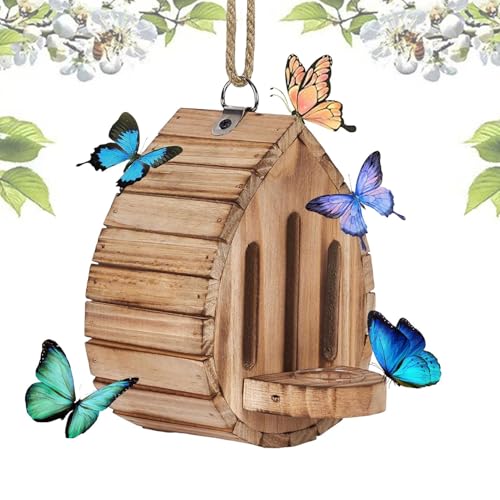fanelod Wasserspender für Schmetterlinge, Futterspender für Schmetterlinge aus | Futterhaus für Schmetterlinge aus - Garten-Schmetterlings-Wasser-Futterbox für Hofbaum-pädagogische von fanelod
