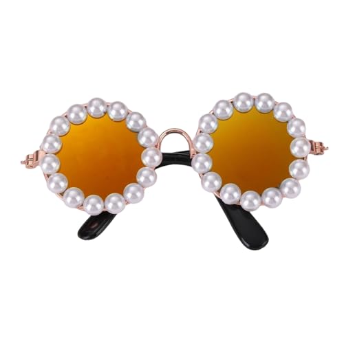 Bunte Katzen-Sonnenbrille, Foto-Requisiten, Haustier-Sonnenbrille, Katzenbrille, Perlen, Hundebrille, Fotobrille, Haustierbrille für Katzen von fanlangyi