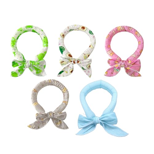 Set mit 5 Hunde-Sommer-Halsband-Eishalsbändern für den Sommer, Wärmeableitung, Strandsaison, kühlendes Halsband, Bandanas, Haustier-Kühlhalsband Set mit 5 Hunde-Sommer-Halsband-Eishalsbändern für den Sommer, Wärmeableitung, Strandsaison, kühlendes Halsband, Bandanas, Haustier-Kühlhalsband von fanlangyi