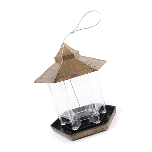 Tauben Papageien hängende Futterstation Kunststoff hängende Wasserfütterung Set transparent einfach zu bedienen Outdoor Vogelfutterwerkzeug Futterhaus für Vogel von fanlangyi