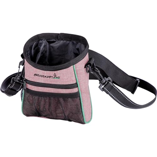 fanlangyi Leckerli-Hüfttasche für Outdoor-Training, Haustier-Training, Spazierengehen, Tasche mit Kotbeutelspender, Handentriegelung, Leckerli-Tasche für Outdoor-Training von fanlangyi