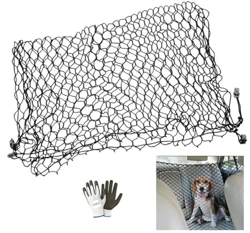 Kompatibel mit Citroen C3 PureTech 68 Live Barriere und Trennnetz für Hunde, universell, verstellbar, für Haustiere, Rücksitz und Transportmittel von farbrothersonline