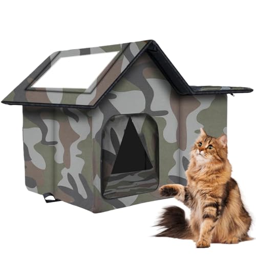 fayarrd Outdoor Katzenhaus, Wetterfeste Halbgeschlossene Nest Für Draußen Katzen, Haustierzubehör, Katzen Schlafhöhle für Hof Balkon Garten Scheune fayarrd Outdoor Katzenhaus, Wetterfeste Halbgeschlossene Nest Für Draußen Katzen, Haustierzubehör, Katzen Schlafhöhle für Hof Balkon Garten Scheune von fayarrd