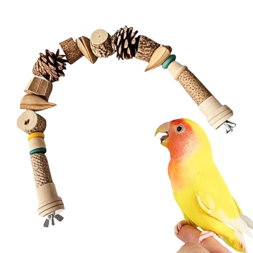 fayarrd Sittich Spielzeug - Ananas-Nuss Kauspielzeug Für Vögel Mit Holz Kiefernzapfen - Kletter- Und Nagelholz Mit Kiefernzapfen, Käfigzubehör Für Papageien, Sittiche, Nymphensittiche, von fayarrd