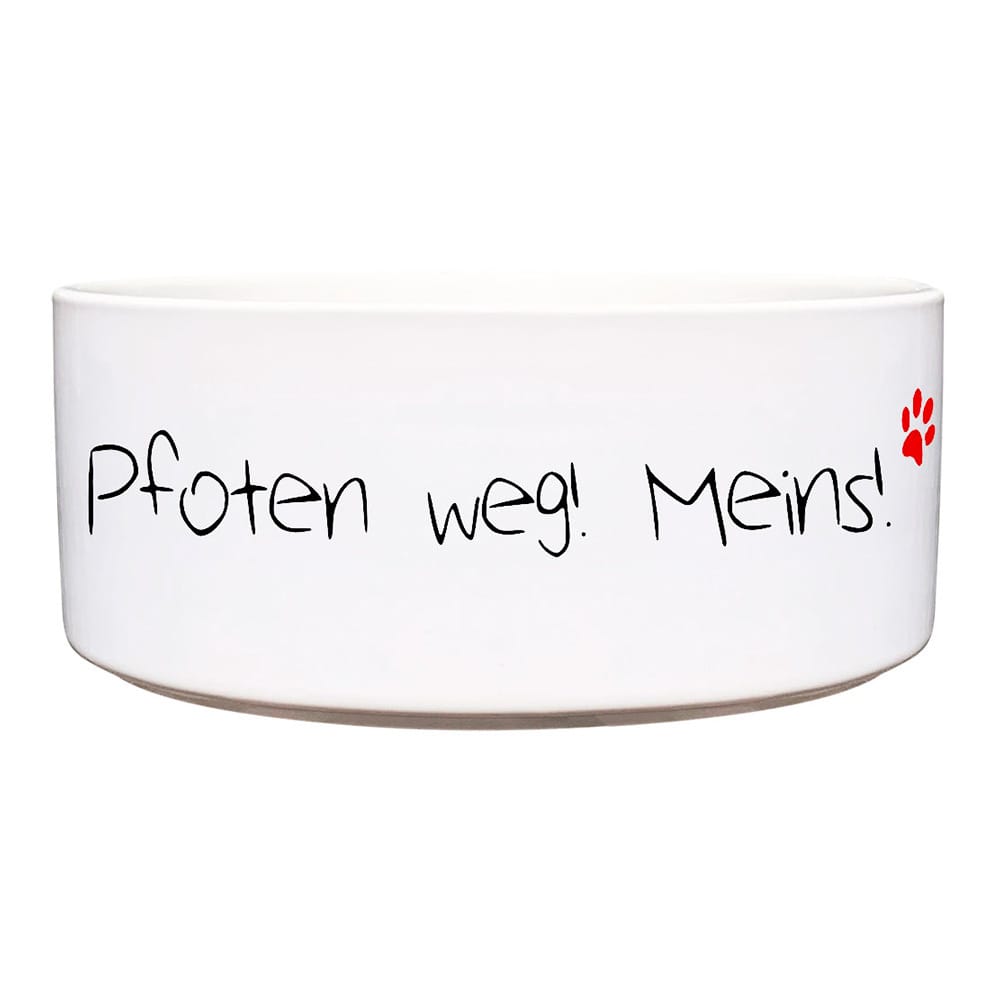 CADOURI Hundenapf Pfoten Weg! Meins! weiß CADOURI Hundenapf Pfoten Weg! Meins! weiß von fehlt