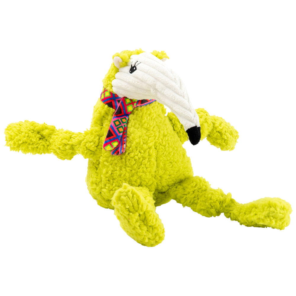 HuggleHounds® Hunde-Plüschspielzeug Ameisenbär Knottie grün, Maße: ca. 36 x 18 x 14 cm von HuggleHounds®