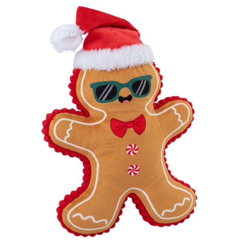 Hunde-Plüschspielzeug Lebkuchenmann Cool braun, Maße: ca. 37 cm von fehlt
