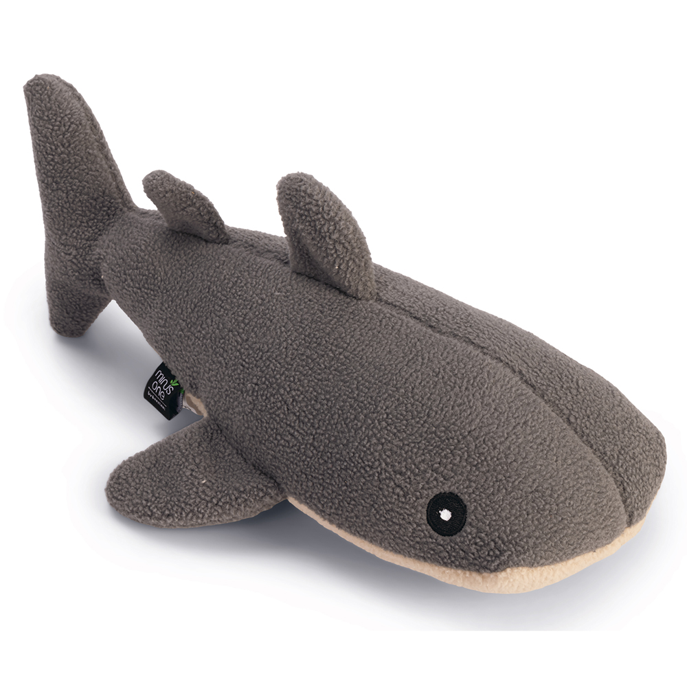 Hunde-Plüschspielzeug Minus One Walhai grau, Breite: ca. 22 cm, Länge: ca. 33 cm von fehlt