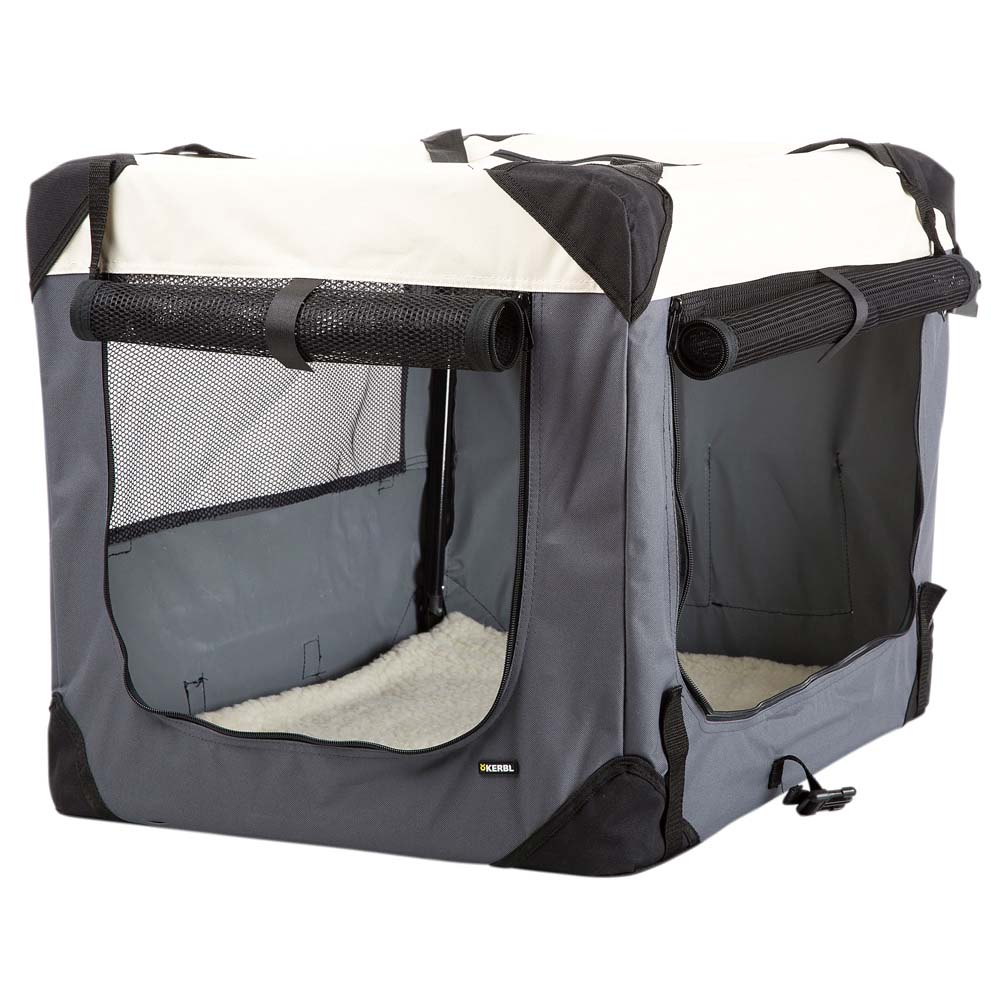 Hunde-Transportbox Journey grau-beige, Gr. 70x52x52 cm, Maße: ca. 70 x 52 x 52 cm von fehlt