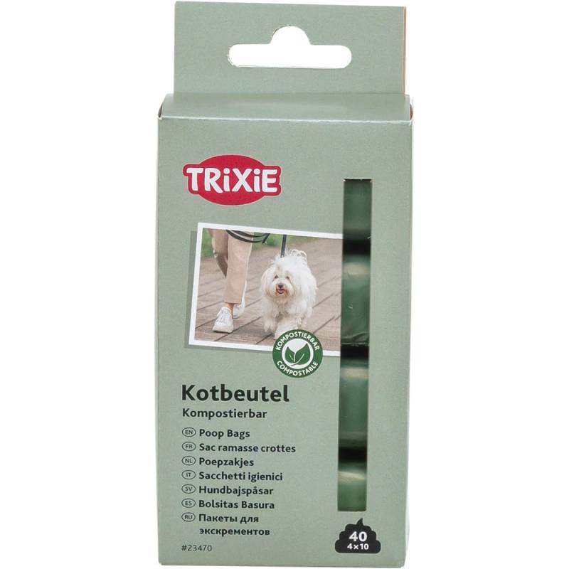 TRIXIE Hundekotbeutel grün, 4 Rollen á 10 Stück von TRIXIE