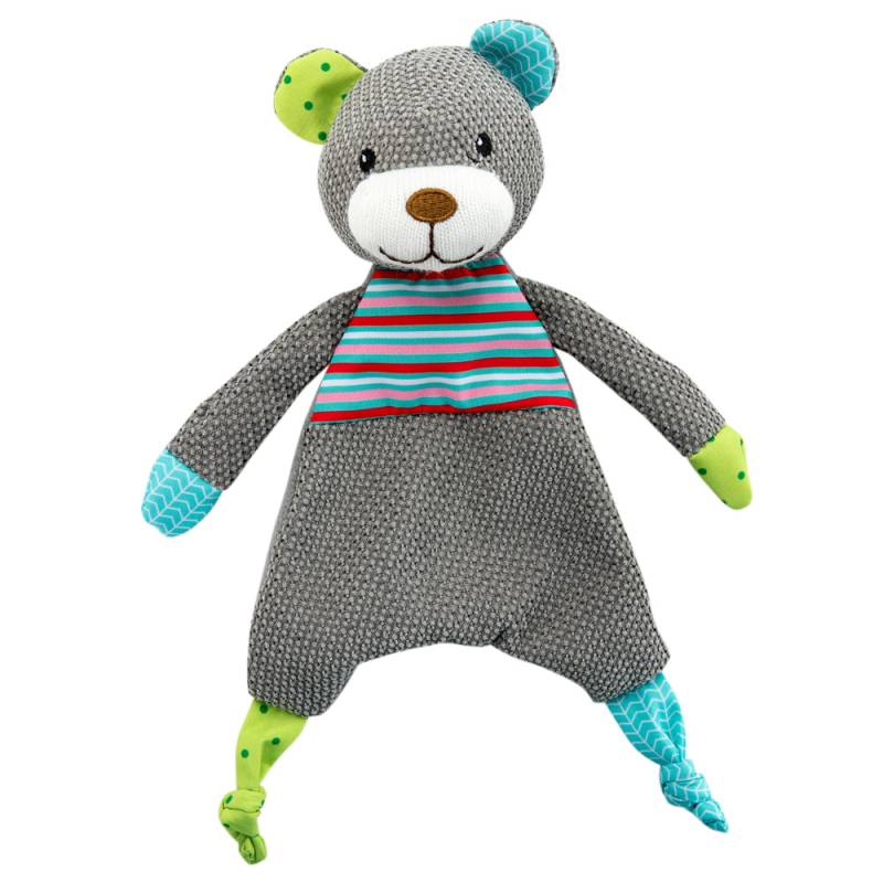 TRIXIE Welpen-Plüschspielzeug Knister-Bärchen bunt, Länge: ca. 28 cm von TRIXIE
