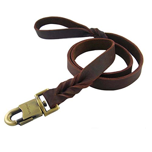 1.5 Meter Hundeleine Leder Große Hunde Braun Lederleine Retrieverleine Hundeführleine Trainingsleine Walking Schleppleine Vollrindleder Übungsleine Leash Mittlere Große Grosse Hunde (Braided, 150cm) 1.5 Meter Hundeleine Leder Große Hunde Braun Lederleine Retrieverleine Hundeführleine Trainingsleine Walking Schleppleine Vollrindleder Übungsleine Leash Mittlere Große Grosse Hunde (Braided, 150cm) von feiling