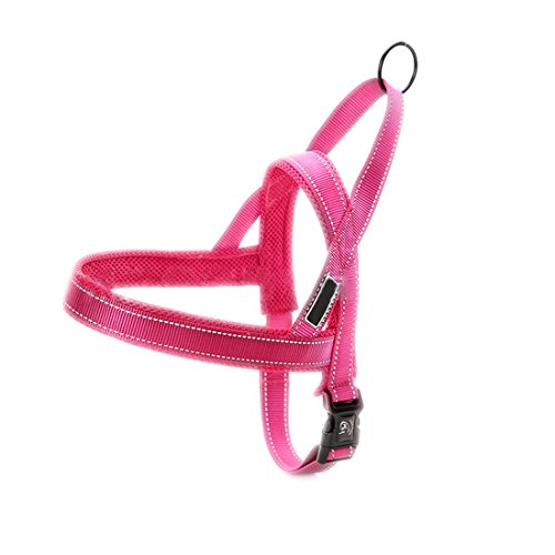 Hundegeschirr Mesh Welpengeschirr Nylon Norwegergeschirr Soft Vest Harness Brustgeschirre Reflektierende Sicherheitsgeschirr Brustgurt für Kleine, Mittlere und Große Hunde (S, rosa) von feiling