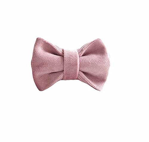 feiling Einfarbige Katzenhalsband Steckverschluss Verstellbare Haustier Halskette Pastell Welpenhalsband mit Bogenknoten Accessory für Katzen (pink Bowknot, One Size) von feiling