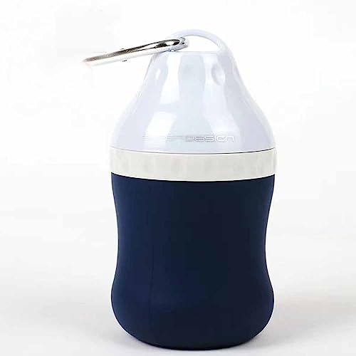 feiling Haustier Outdoor Tragbar Silicon Wasser Flasche Hunde Katzen Reise Schüssel Faltbar Trinkbecher Trinkflasche Wasserspender Feeder für Wandern Sport Gehen (400ml, blau) von feiling
