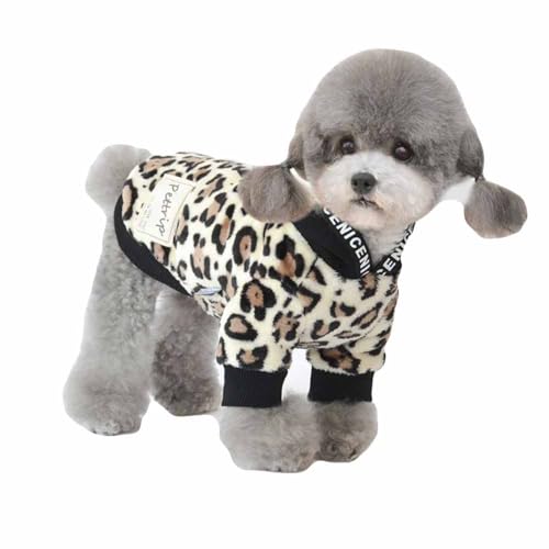 feiling Hunde-Pullover Bequeme Flanell Pulli mit Kapuze Warme Herbst Winter Hundeweste Hundejacke für Kleine Hunde Welpen (B, XL) von feiling