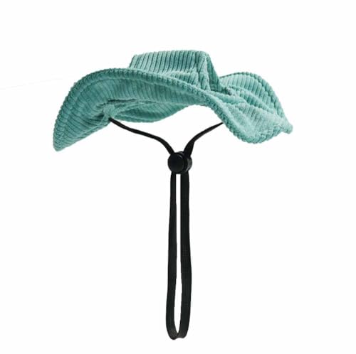 feiling Hundecap Sunbonnet Kopfbedeckung Verstellbar Sonnenhut mit Ohr-Löcher für Katzen, Welpen und Kleine Mittlere und Große Hunde Mütze Zubehör (grün, M) von feiling