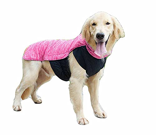 feiling Hundemantel Reversible Coat Sport Gilet Dicker Outdoor Thermal Hundejacke Bequeme Hundeweste Fleece Haustier Kleidung Winter (pink, XL) von feiling