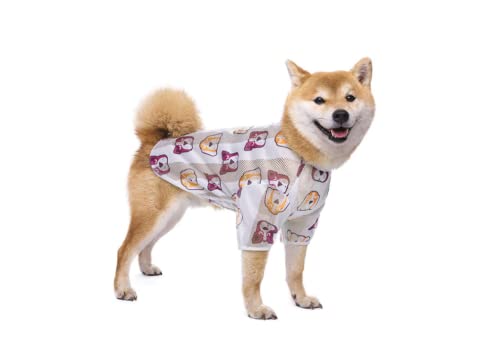 feiling Mesh Hundeshirt Sommer Pullover Atmungsaktiv T-Shirt Mittlere und Große Hunde Bekleidung Hundekostüm Tops (weiß, 6XL) von feiling