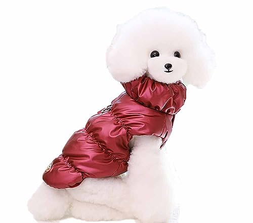 feiling Verdickte Hundeweste Winter Hundemantel Bequeme Outdoor Hundejacke Haustier Thermal Gilet für Kleine Mittlere Hunde (XS, weinrot) von feiling