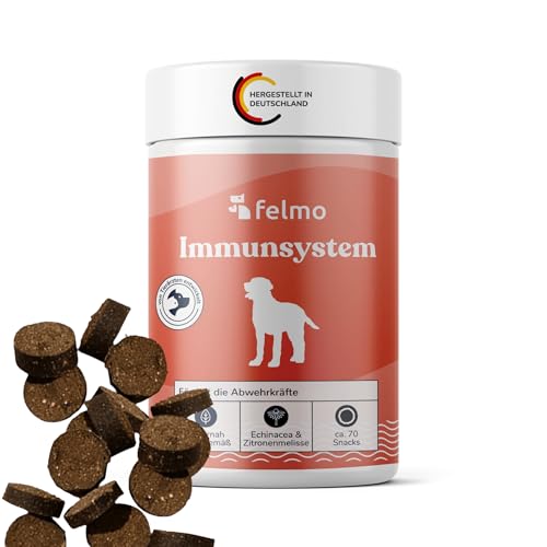 FELMO Immunsystem-Snacks für Hunde - ca. 70 Leckerlis zur Stärkung der natürlichen Abwehrkräfte mit verschiedenen Kräutern und Probiotika - Getreide- und zuckerfrei von felmo