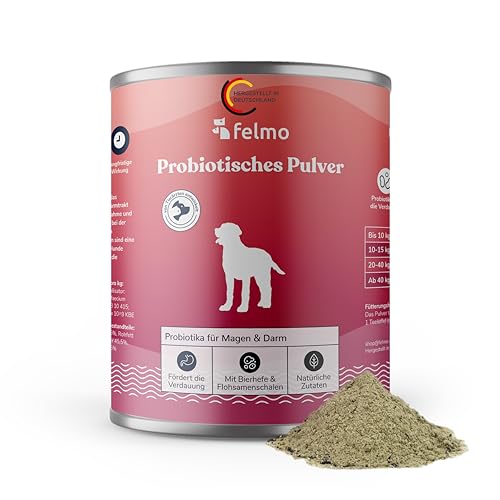 felmo Probiotisches Pulver (250g) für die Unterstützung der Darmregulierung & Verdauung, Stärkung des Immunsystems deines Hundes - Getreide- und zuckerfrei von felmo