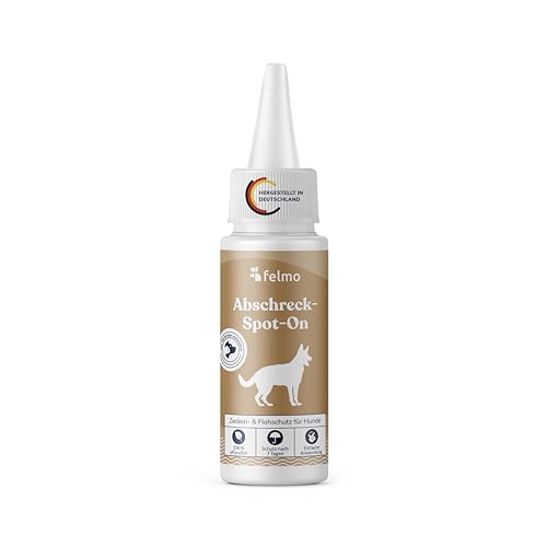 Felmo Abschreck-Spot-On für Hunde (50 ml) – Der natürliche Schutz gegen Zecken und Flöhe mit Duftstoffen wie Schwarzkümmelöl – Von unseren Tierärzten und Tierärztinnen entwickelt und empfohlen von felmo