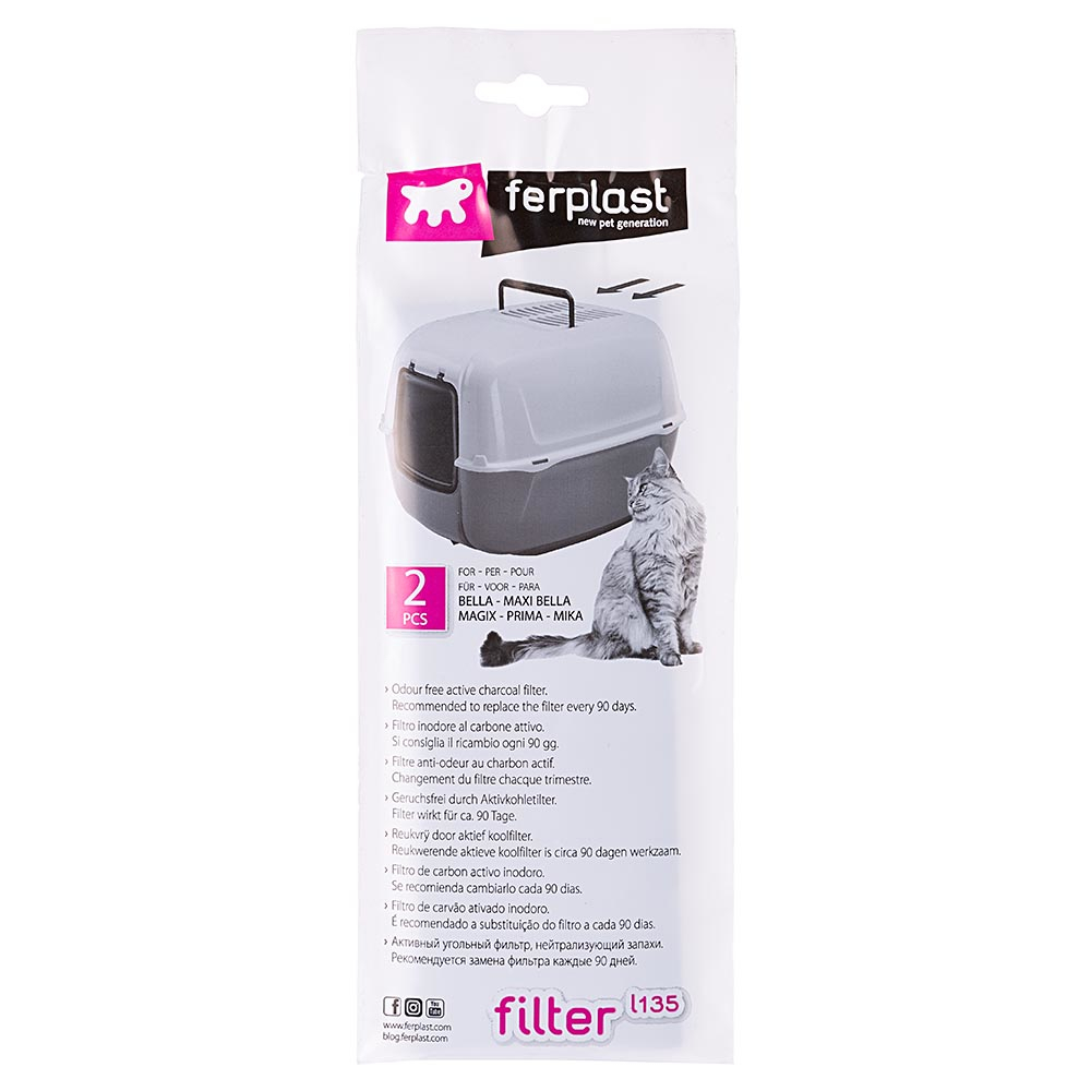 Ferplast Aktivkohle-Filter für Katzentoiletten - Sparset: 3 x 2 Stück von ferplast