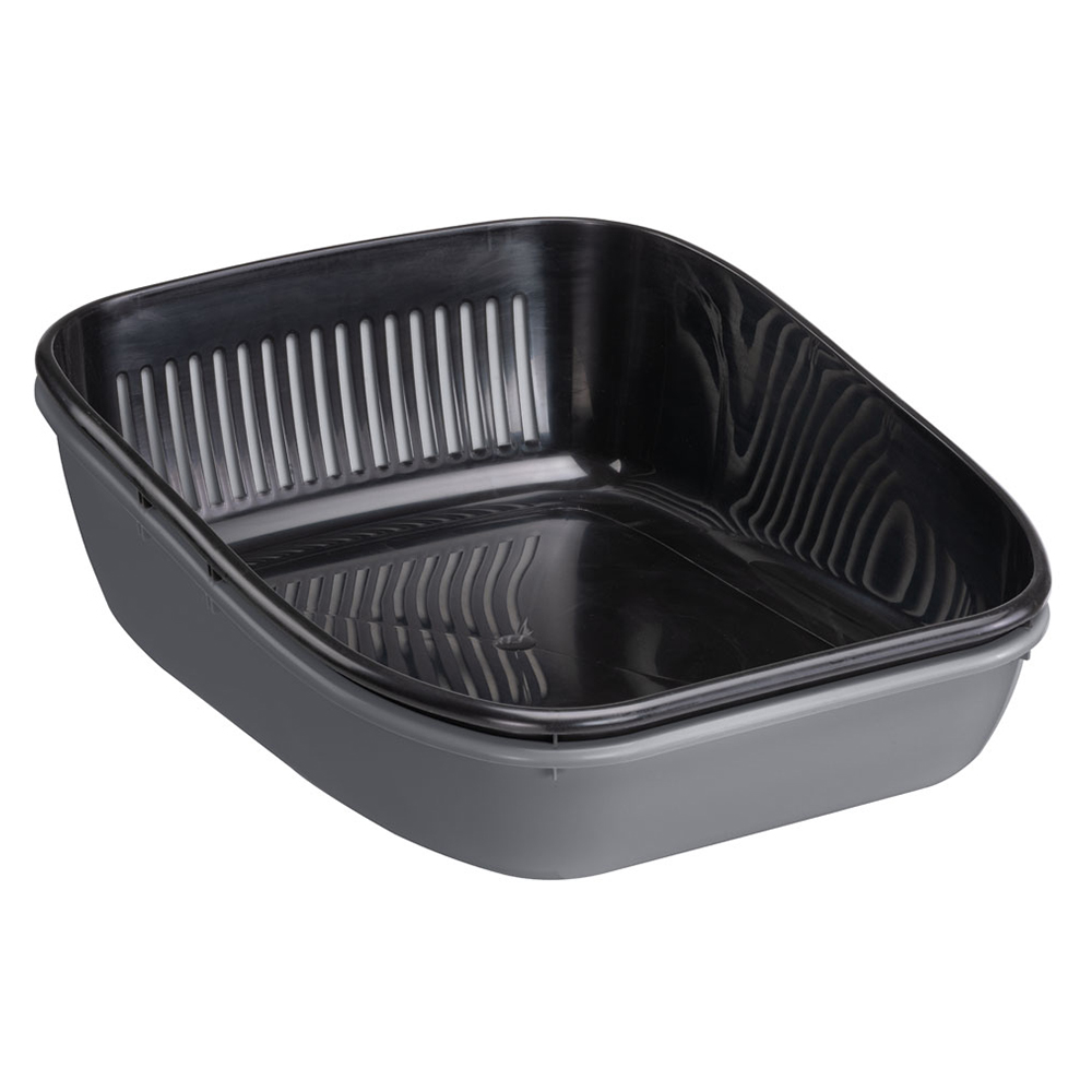 Ferplast Antibakterielle Katzentoilette Birba Sanitized - grau / schwarz Ferplast Antibakterielle Katzentoilette Birba Sanitized - grau / schwarz von ferplast
