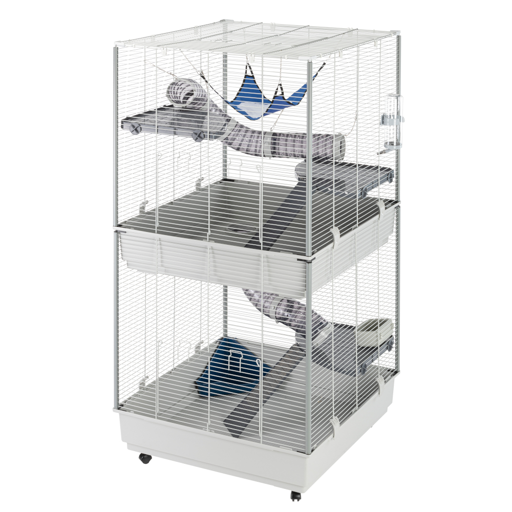 Ferplast Kleintierkäfig Furet Tower - grau: L 80 x B 75 x H 161 cm von ferplast